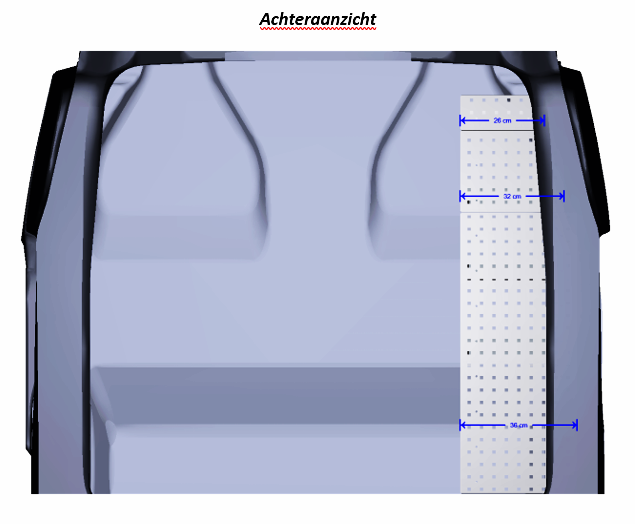 KM 103 Bedrijfswageninrichting rechter wagenzijde Ford Custom L2 - Afbeelding 3